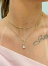 Colar Gota pendente folheado a ouro 18K