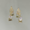 Brinco Asa cravejado folheado a ouro 18K