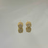 Brinco Redondo lateral cravejada folheado a ouro 18K