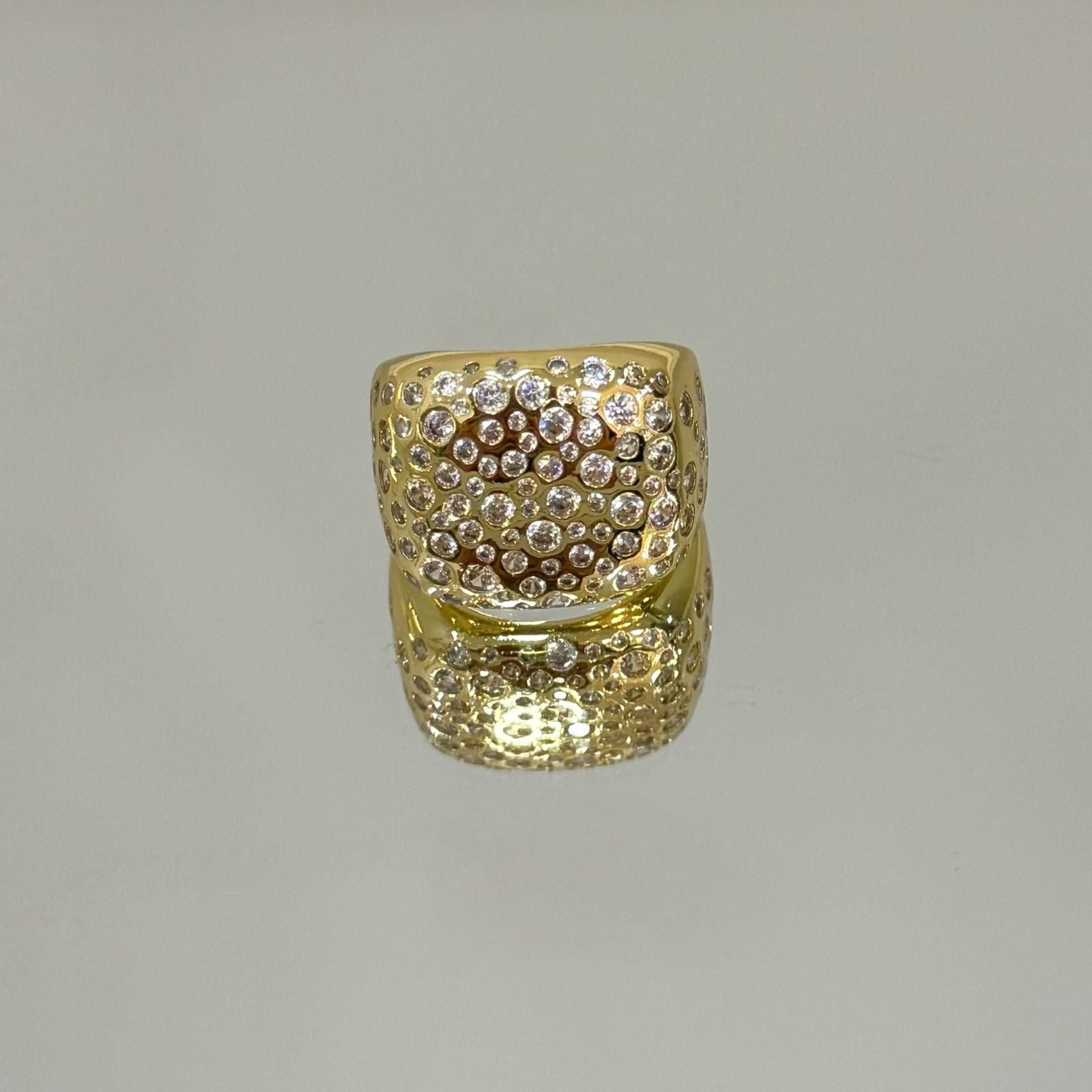 Anel Bolhas folheado a ouro 18K