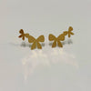 Brinco Lacinho duplo folheado a ouro 18k