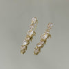 Brinco Pedras pendente folheado a ouro 18K