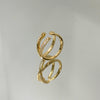 Anel em X Regulável folheado a ouro 18K