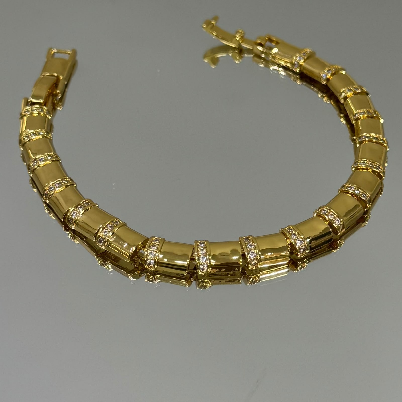 Pulseira Gomos luxo folheada a ouro 18K