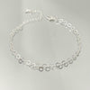 Pulseira Mini Argolas em elos folheada a prata