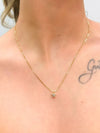 Colar ponto de luz estrela folheado a ouro 18K