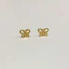 Brinco Micro Borboleta folheado a ouro 18K
