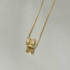 Colar Números Romanos folheado a ouro 18K