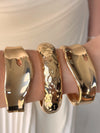 Bracelete Convexo folheado a ouro 18K