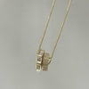 Colar Passantes quadrados folheado a ouro 18K