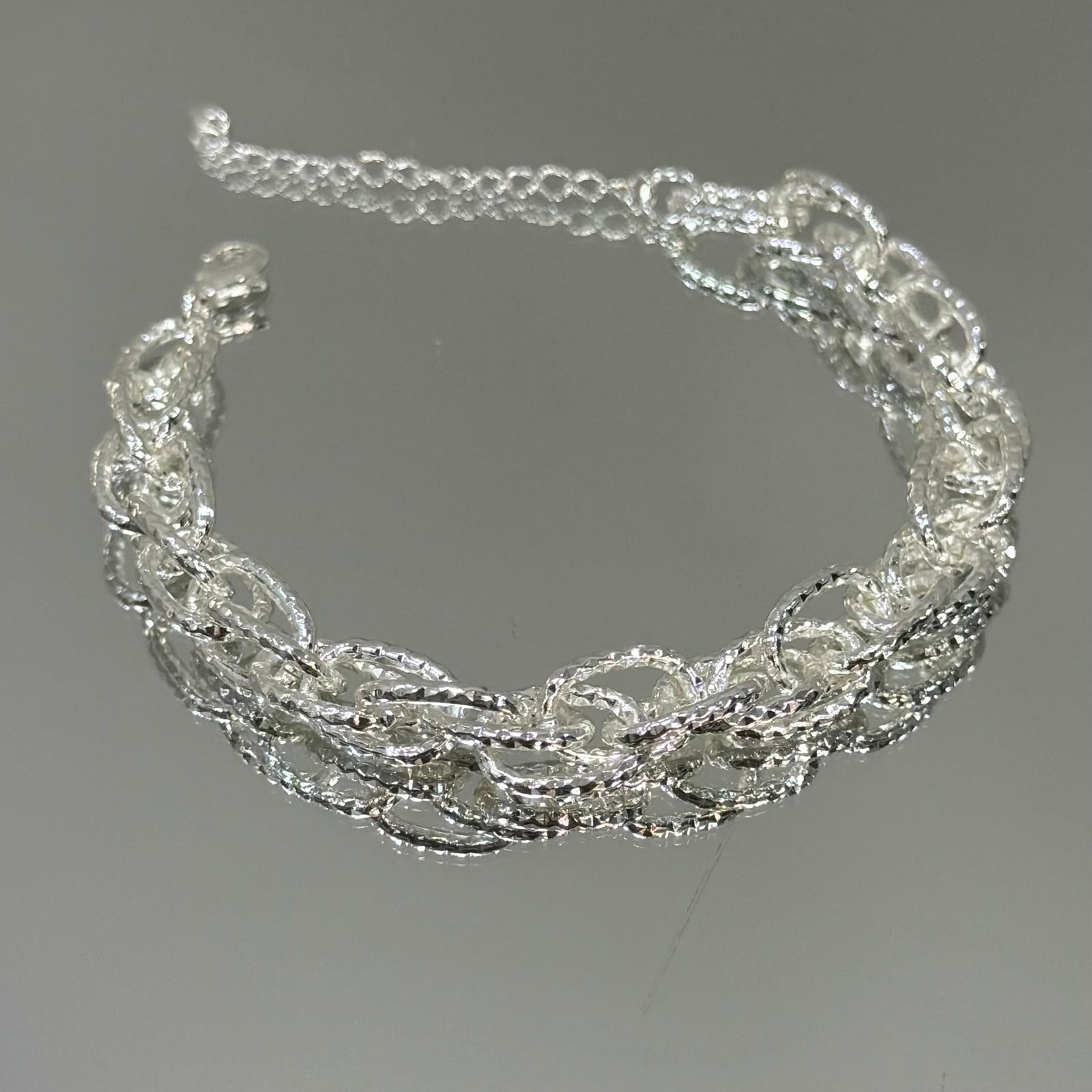 Pulseira Multielos folheada a prata