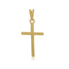 Pingente Cruz Lisa P folheado a ouro 18k