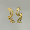 Brinco Meia argola 3 fileiras folheado a ouro 18K