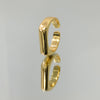 Anel Liso Reto regulável folheado a ouro 18K