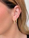 Brinco Argola Quadricírculo folheado a ouro 18K