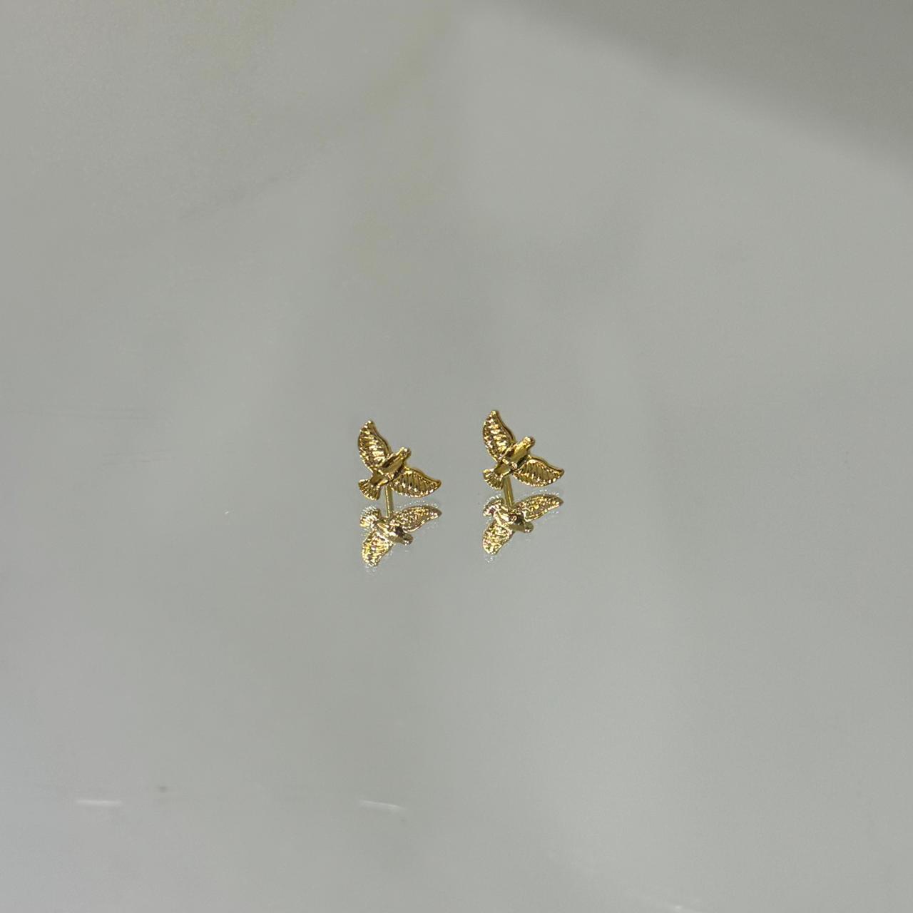 Brinco Pomba Divino folheado a ouro 18K