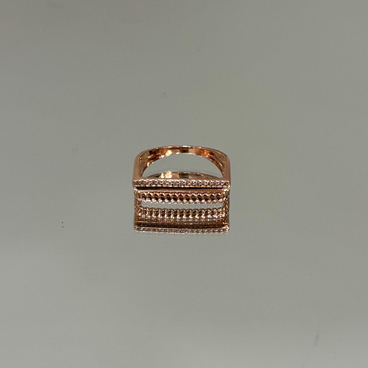 Anel Suíça folheado a ouro vermelho 18K