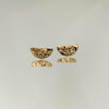 Brinco Meio Círculo  martelado folheado a ouro 18K