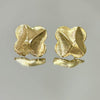 Brinco Trevo Texturizado folheado a ouro 18K