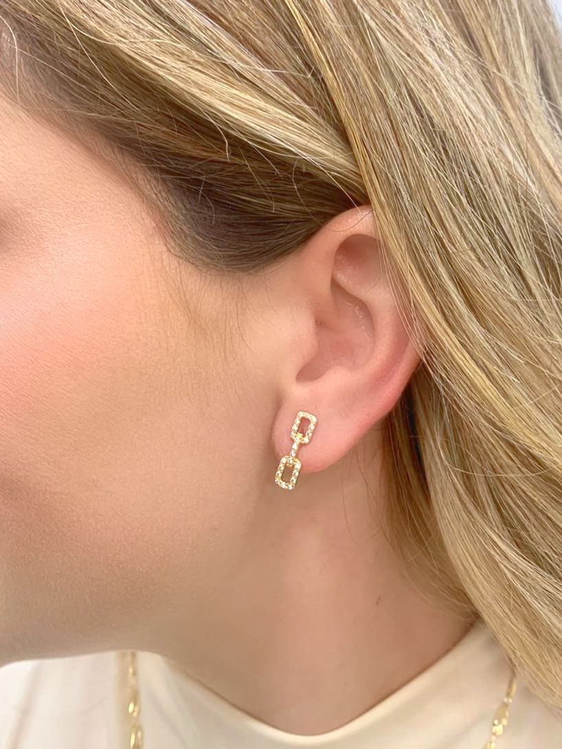 Brinco Corrente folheado a ouro 18K