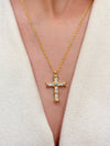 Colar Cruz Inspiration folheado a ouro 18K
