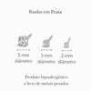 Brinco trio ponto de luz folheado a prata