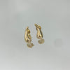 Brinco Gota Ponta Cravejada folheado a ouro 18K