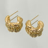 Brinco Argola Torcida Mid folheada a ouro 18K