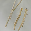 Conjunto Meia Riviera em gravata folheado a ouro 18K