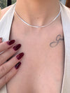 Choker Diamantada folheada a prata
