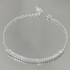 Pulseira Riviera Retangular P folheada a prata