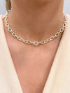 Choker Corrente folheada a prata