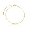 Pulseira de coraçãozinho chapado folheado a ouro 18k
