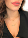 Colar Paz folheado a ouro 18k