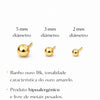 Brinco Trio de Bolinha folheado a ouro 18k