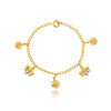 Pulseira infantil abelinhas folheada a ouro 18K