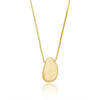 Colar com gota organica folheado a ouro 18k