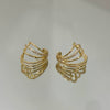 Brinco Argola 5 aros folheado a ouro 18K