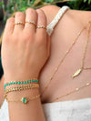 Anel Irregular cravejado folheado a ouro 18K