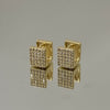 Brinco Celine cravejado folheado a ouro 18K