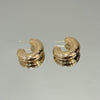 Brinco Argola abaulada U folheada a ouro 18K