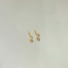 Brinco ponto de luz 2mm folheado a ouro 18K