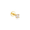 Piercing furo ponto de luz folheado a ouro 18k