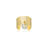 Piercing fake liso com uma zircônia folheado a ouro 18K