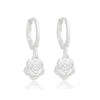 Brinco argola Rose folheado a prata