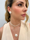 Choker crochet folheado a prata