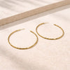 Brinco Argola Fio Facetado M folheado a ouro 18K