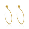 Brinco meia argola fio maxi folheado a ouro 18K
