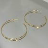 Brinco Argola Fio Facetado G folheado a ouro 18K