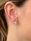 Brinco Estrela do Mar cravejada folheado a ouro 18k